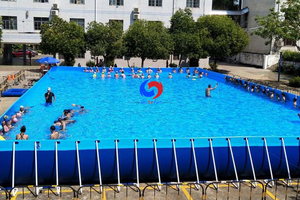 Utefun-Piscina grande rectangular <span class=keywords><strong>de</strong></span> <span class=keywords><strong>acero</strong></span> para exteriores, conjunto <span class=keywords><strong>de</strong></span> piscina sobre el suelo, fácil <span class=keywords><strong>de</strong></span> instalar - Product Image 3