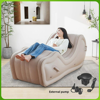 Canapé gonflable en PVC entièrement automatique moderne avec logo, chaise portable pour usage extérieur