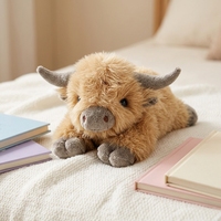 Uoozii Peluche lestée Vache des Highlands 20 pouces, 4 livres, rembourrée en coton PP, non parfumée, micro-ondable/chauffable, rafraîchissable, cadeau mignon pour enfants
