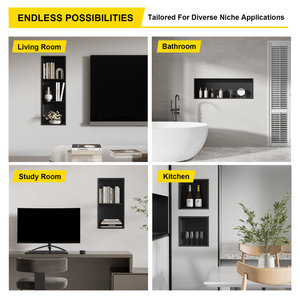 Customized Bathroom Shower <strong>Niche</strong> with LED Light 304 Stainless Steel PVD Brushed Gold Inbouwnis Wall <strong>Niche</strong> Storage <strong>Built-in</strong> <strong>Niche</strong> - Product Image 5