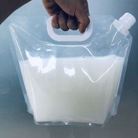 Pochette à bec verseur RDY robuste 5L en aluminium et plastique PE, emballage sécurisé imprimé en héliogravure pour détergent, sirop, jus, lait