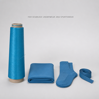 Fil DTY 100% Nylon 6, couleur personnalisée, 40D/24F, teint en masse bleu, pour tricot et couture