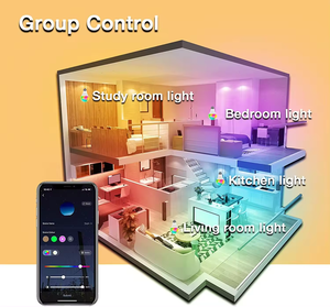 Tuya Nhà 100-265V rgbcw 9W <span class=keywords><strong>E27</strong></span> A60 LED thông minh <span class=keywords><strong>Bluetooth</strong></span> nghệ thuật bóng đèn AC cung cấp điện với điều khiển từ xa Chế độ chuyển đổi - Product Image 5