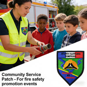AWELLS Parche Bordado de Bombero Júnior Francés para Uniformes de Voluntarios Juveniles, Servicio Comunitario y Educación en Seguridad - Product Image 3