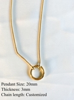 Pendentif personnalisé étanche plaqué or 18 carats, bijoux en acier inoxydable, fermoir mousqueton à pression, chaîne en boîte, collier unisexe