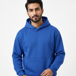 Sweat-shirts à capuche pour hommes en coton épais 430 g/m², vierges, unis, coupe oversize, avec logo personnalisé, pour la gym - Product Image 1