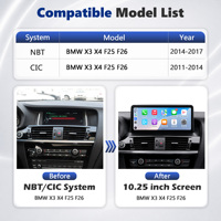 Écran multimédia CodeLynk 1920*720 pour BMW X3 F25 X4 F26 2011-2017 NBT CIC, CarPlay sans fil, écran tactile 4 en 1
