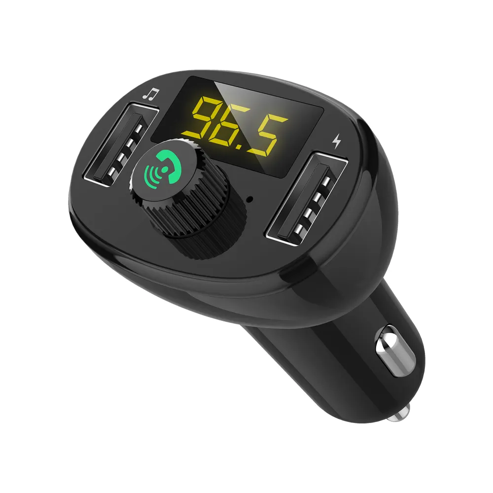 Car MP3 Player Bluetooth 5.0 Adapter Music Player Car Kit with Hands-Free Calling 2 USB Charging Ports Wireless FM Transmitter