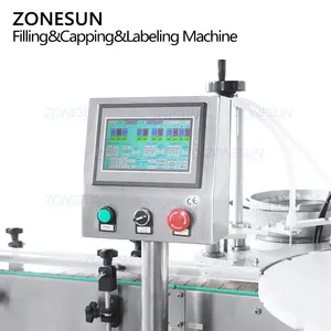 ZONESUN ZS-FAL180A10 поворотный 4 в 1 Автоматическая эфирное масло глазные капли флакон бутылка продукция для заполнения, покрытия и маркировки машины производственной линии