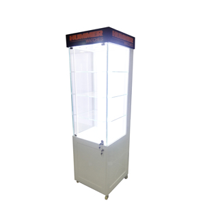 Vitrine à bijoux en bois avec verre, présentoir à bijoux au <span class=keywords><strong>sol</strong></span> - Product Image 4