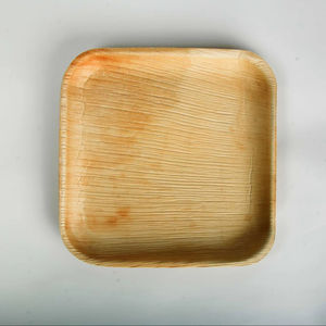 Plato Cuadrado de Hoja de Areca de 8 Pulgadas, Ecológico, Desechable, Biodegradable, Vajilla de Hoja de Palma, Proveedor al por Mayor en India - Product Image 1
