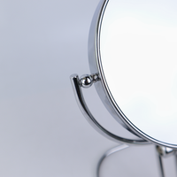 Miroir de maquillage pliable double face en verre pratique et portable de 6 pouces, adapté à la maison et aux voyages