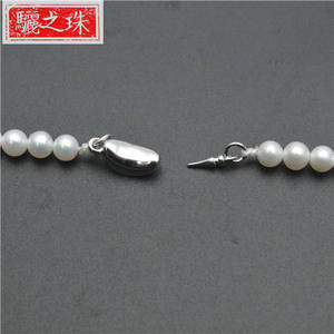 Forme ronde à la mode à la mode 925 argent fermoir lingot d'or collier de perles de perles naturelles pour bijoux cadeau de fête d'anniversaire - Product Image 3