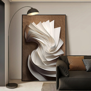 Cuadro Abstracto al Óleo sobre Lienzo con Marco Negro Rectangular, Decoración Moderna para Sala de Estar, Pintura de Alta Gama para Entrada - Product Image 2