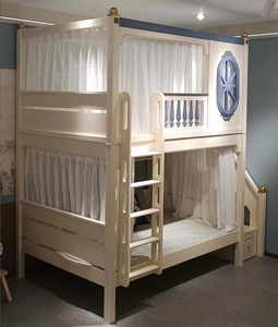 Castello di lusso <span class=keywords><strong>king</strong></span> and queen bambini letto a soppalco moderno letto a castello combinato in legno per ragazze bambini camera da letto mobili letto a castello scale - Product Image 5