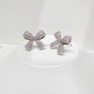 Precio de fábrica, pendientes de plata 925 con circonita rosa, de alta calidad, exagerados, elegantes, para fiesta de verano, para mujer, infantiles, estilo occidental. - Product Image 3