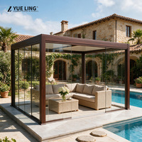 Pergola en aluminium à toit à lamelles personnalisable pour les entrepreneurs et les constructeurs, terrasse extérieure, protection contre la pluie, ombrage