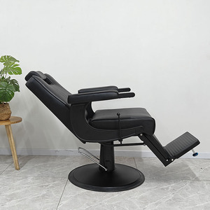 Sillón <span class=keywords><strong>de</strong></span> Barbería Profesional para Salón <span class=keywords><strong>de</strong></span> Belleza con Bomba Hidráulica Diseño Moderno Clásico <span class=keywords><strong>Reclinable</strong></span> <span class=keywords><strong>de</strong></span> Lujo para Hombre en Color Negro - Product Image 5