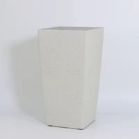Vente directe usine : Pots et jardinières modernes en plastique, texture gypse cachée, écologiques et légers pour usage intérieur, jardin et maison