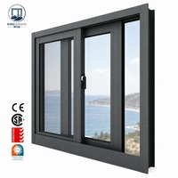 Maßgefertigte Aluminium-Schiebefenster Energieeffizient NFRC AS2047 Gehärtetes Glas Hurrikan-Zertifizierung Aluminium-Schiebefenster