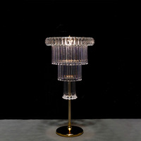 Décoration d'intérieur moderne pour mariage, porte-bougie multi-étages, vase centre de table, décoration de table pour événements et fêtes, ensemble de lampes de table d'intérieur