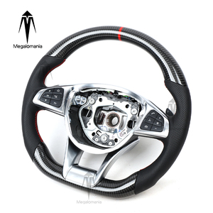 Volante in Fibra di Carbonio per Benz C200 <span class=keywords><strong>C180</strong></span> C63 C300 808 W204 W205 SLK GLK GLC GLE 2015-2018 - Product Image 2