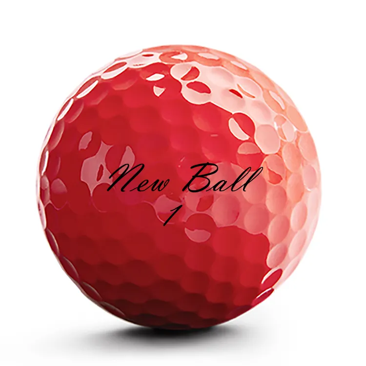 OEM Color Golf Ball 3 Layer 4ピース5個Tournament Golf Ball Bright Red Urethane Balls