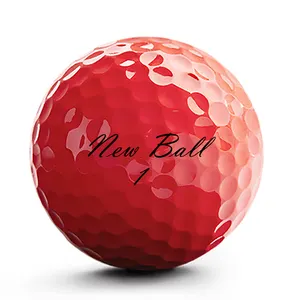 Oem Kleur Golfbal 3 Layer 4 Stuk 5 Pcs Toernooi Golfbal Heldere Rode Urethaan Ballen