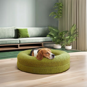 Cama Ortopédica de Lujo para Mascotas Perros y Gatos Marrón Blanco Tamaños Grande Pequeño Funda Extraíble Cálida Patrón Sólido de Animal Personalizada - Product Image 1