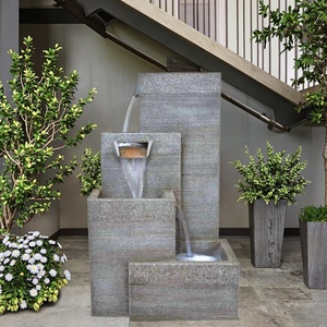 Fuente <span class=keywords><strong>de</strong></span> <span class=keywords><strong>Agua</strong></span> Grande <span class=keywords><strong>para</strong></span> Exteriores con Luces LED, Decoración Minimalista <span class=keywords><strong>para</strong></span> Jardín, Patio, Entrada y Paisajismo - Product Image 1