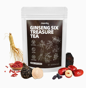 Tè ai Sei Tesori di Ginseng, Miscela Naturale Energetica per Uomini con Maca e Sigillo di <span class=keywords><strong>Salomone</strong></span> per Vitalità, Resistenza e Supporto Quotidiano al Benessere - Product Image 1