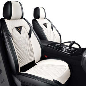 Housse de siège de luxe confortable en cuir de couleur noire et rouge à cinq sièges ensemble complet de siège <span class=keywords><strong>avant</strong></span> arrière pour <span class=keywords><strong>voiture</strong></span> - Product Image 1