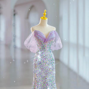 Sexy Hochzeits feier formelle Kleider Frauen Abend Long Glitter <span class=keywords><strong>Prom</strong></span> Kleid - Product Image 2