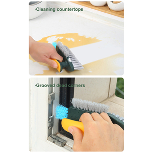 Brosse de nettoyage rotative en gros avec manche long, raclette et balai à poils rigides pour le nettoyage des fentes de salle de bain et de cuisine - Product Image 5