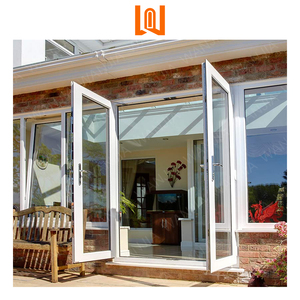 WANJIA Villa moderna in <span class=keywords><strong>PVC</strong></span> porte a doppio battente residenziali impermeabili in vetro porte finestre francesi - Product Image 1