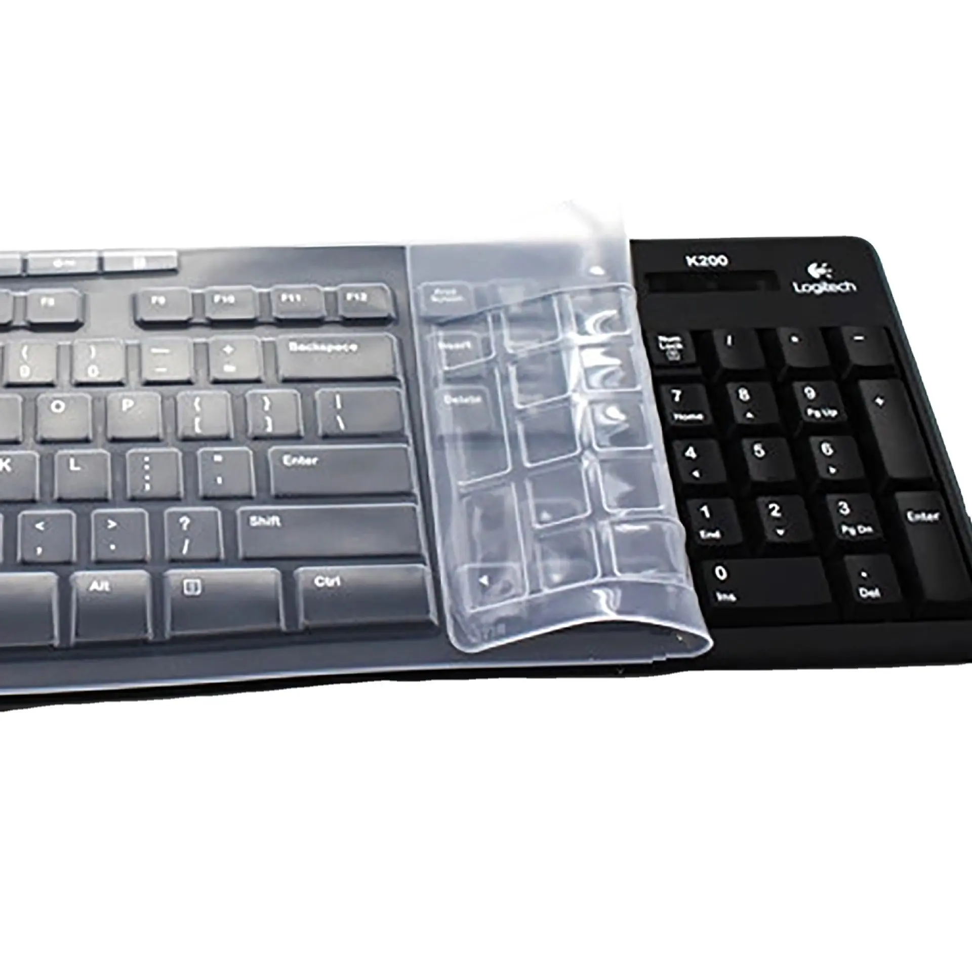 Protetor de teclado para laptop de silicone transparente de 14 15 polegadas, filme protetor de pele à prova d'água e poeira