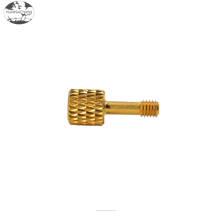 Máy Tiện Tự Động Không Tiêu Chuẩn <span class=keywords><strong>Brass</strong></span> Metric Phần Cứng Chuyển Các Bộ Phận Có Knurled 6Mm Đầu M3 Đồng Vít Stud - Product Image 1