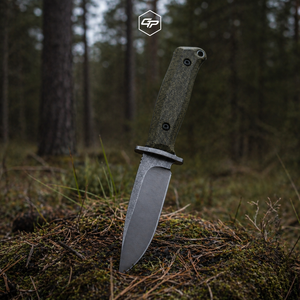 Couteau de camping et de bushcraft artisanal en acier O2, lame fixe, manche intégral avec étui Kydex, pour la découpe et le hachage du bois - Product Image 4