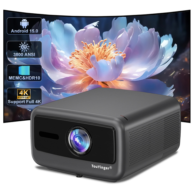 3800 ANSI 300'' Screen Q13W 4K Full HD Android 15 Projector 128G V660 Chip LED LCD Video Home Theater Proyector
