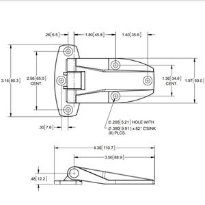 XK423 camion réfrigéré porte charnière boîte conteneur <span class=keywords><strong>remorque</strong></span> porte arrière charnière en <span class=keywords><strong>plastique</strong></span> moderne Stock petites charnières moderne Simple - Product Image 6