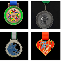 Médaille de récompense sportive personnalisée de fabricant bon marché Médaille de cyclisme souvenir de course de vélo Coupe trophée en alliage de zinc Coulée de métal