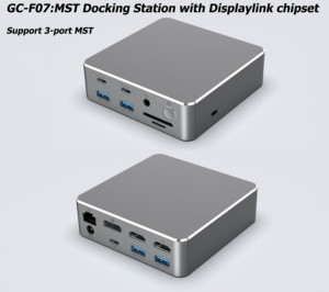 Station d'accueil <span class=keywords><strong>Displaylink</strong></span> MST <span class=keywords><strong>USB</strong></span> <span class=keywords><strong>C</strong></span> Hubs Type <span class=keywords><strong>C</strong></span> 15-en-1 <span class=keywords><strong>USB</strong></span>-<span class=keywords><strong>C</strong></span> à triple affichage 3 moniteurs pour Macbook Windows Desktop Lock - Product Image 3
