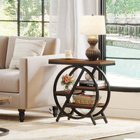 Console d'entrée de style américain en MDF, finition vieillie, forme de cadre personnalisable, table étroite avec rangement