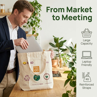 Sac de shopping en toile imprimé réversible sur le thème vert, écologique, cadeau, vente en gros, sac fourre-tout réutilisable personnalisé