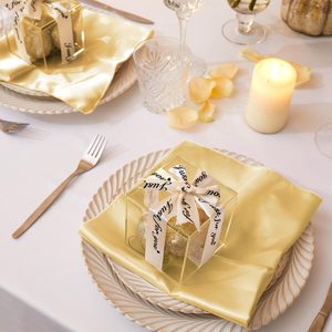 Mantel de Tela de Satén de Poliéster Cuadrado Reutilizable al por Mayor, Servilleta para el Hogar, Cocina, Comedor, Bodas, Fiestas, Uso <span class=keywords><strong>en</strong></span> <span class=keywords><strong>Restaurantes</strong></span> - Product Image 3