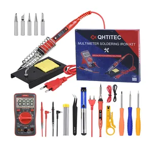 JCD 908S Temperature Electric Soldering Iron Kit 110V 220V 80W Soldering Iron kit With Multimeter Welding Tool Kit