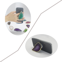 Support de téléphone portable en pierres précieuses naturelles, rotation à 360°, couleurs assorties, pour bureau, tableau de bord de voiture, lit, compatible avec les téléphones mobiles de 4 à 7 pouces, accessoires pour téléphone portable