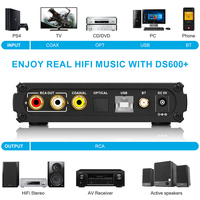 Lavaudio DS600 + USB ES9038Q2M HiFi DAC Décodeur de bureau Pré-amplificateur avec aptX-LL/HD & LDAC Bluetooth 5.0 Récepteurs Audio