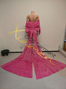 Ocstrade Tendance Tissu à paillettes brillantes <span class=keywords><strong>Robe</strong></span> d'anniversaire à gros nœud <span class=keywords><strong>Robe</strong></span> de soirée pour femmes <span class=keywords><strong>Robe</strong></span> de <span class=keywords><strong>cocktail</strong></span> <span class=keywords><strong>rose</strong></span> sexy <span class=keywords><strong>Grande</strong></span> <span class=keywords><strong>taille</strong></span> pour femmes - Product Image 4