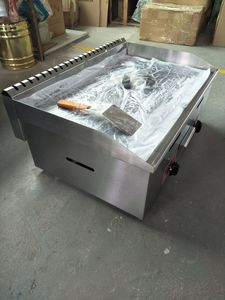 Flat gas Double Bunrner griddle counter outdoor BBQ grill griddle - Product Image 4